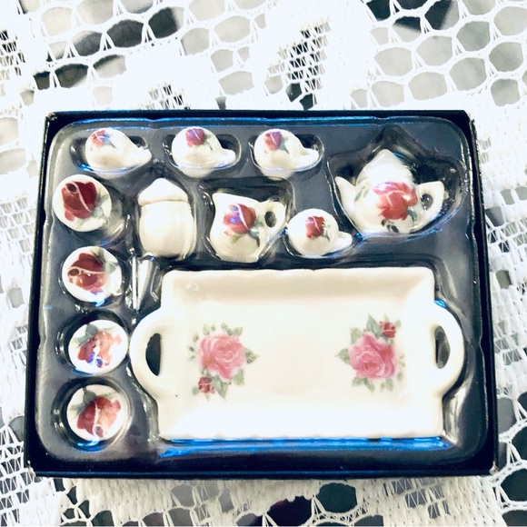 MINIATURE PORCELAIN TEA SET